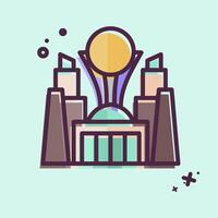 Icon Astana. related to Kazakhstan symbol. MBE style. design editable vector