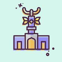 Icon Monument. related to Kazakhstan symbol. MBE style. design editable vector
