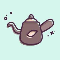 Icon Tea. related to Kazakhstan symbol. MBE style. design editable vector