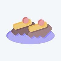 Icon Beshbarmak. related to Kazakhstan symbol. flat style. design editable vector