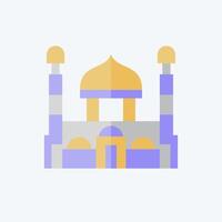 Icon Hazret Sultan Mosque. related to Kazakhstan symbol. flat style. design editable vector