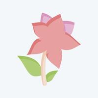 Icon Lilium. related to Kazakhstan symbol. flat style. design editable vector