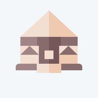 Icon Yurt. related to Kazakhstan symbol. flat style. design editable vector