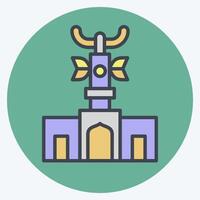 Icon Monument. related to Kazakhstan symbol. color mate style. design editable vector