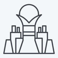 Icon Bayterek Tower. related to Kazakhstan symbol. line style. design editable vector