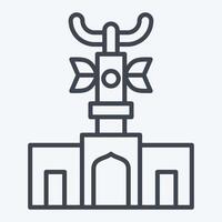 Icon Monument. related to Kazakhstan symbol. line style. design editable vector
