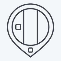 Icon Mongolia. related to Kazakhstan symbol. line style. design editable vector