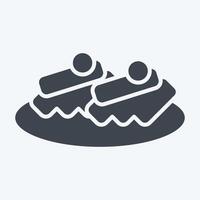 Icon Beshbarmak. related to Kazakhstan symbol. glyph style. design editable vector