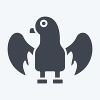 Icon Eagle. related to Kazakhstan symbol. glyph style. design editable vector