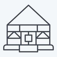 Icon Yurt. related to Kazakhstan symbol. line style. design editable vector