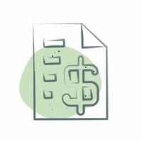 Icon Tax Return. related to Audit symbol. Color Spot Style. design editable vector