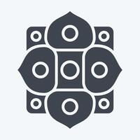 Icon Ornament. related to Kazakhstan symbol. glyph style. design editable vector