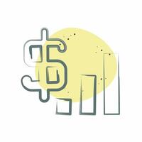 Icon Revenue. related to Audit symbol. Color Spot Style. design editable vector