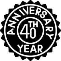 40th Anniversar Interactive Display Symbol vector