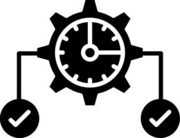 Time Management High Contrast Graphic vector
