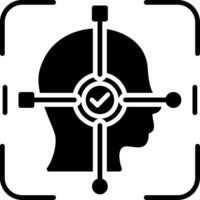 Facial Recognition Minimal Touch Graphic vector
