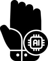 Robot Hand 3D Line Art Piece vector