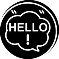 Hello Mono Icon Symbol vector