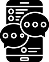 Chat Dark Theme Element vector