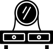 Vanity Mirror High Contrast Graphic vector