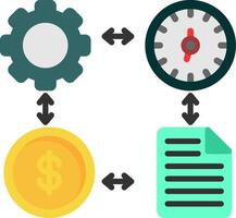 Project Management Clean Web Element vector