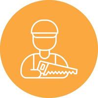 Carpenter 3D Styled Symbol vector
