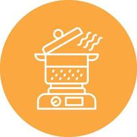 Cooker Interactive Icon Badge vector