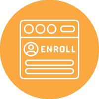Enroll Functional Icon Art vector
