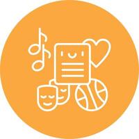 Extracurricular Activities Rounded Line Illustration vector