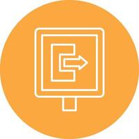 Exit Door Minimal Concept Visual vector