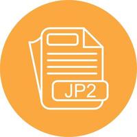 Jp2 File Format Digital Concept Icon vector