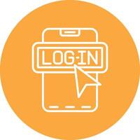 Log In Digital Concept Icon vector