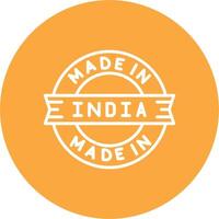 Made In India Lined Visual Concept vector