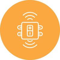 Magnetic Sensor Mono Icon Symbol vector