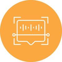 Voice Recognition Clean Grid Icon vector