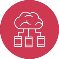Cloud Service Interface Sketch Art vector