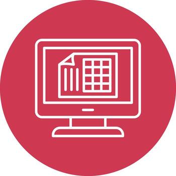 Excel Outlined App Visual vector