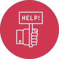 Help Line Style Symbol vector