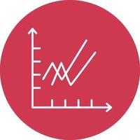 Line Chart Stylish App Element vector
