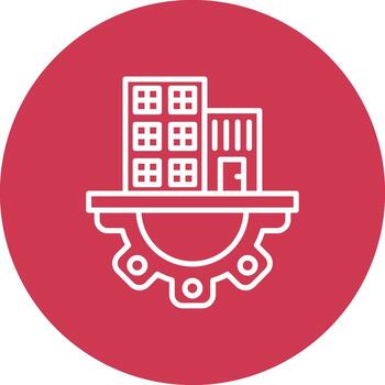 Infrastructure Simple Line Sketch vector