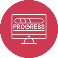 Progress Bright Flat Element vector