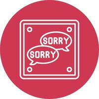 Sorry Simple Line Sketch vector