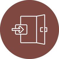 Emergency Exit Pop Color Style vector