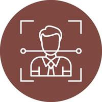 Facial Recognition Conceptual Line Work vector