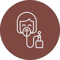 Oxygen Mask Lined Visual Concept vector