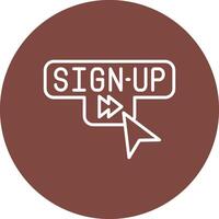 Signup Vibrant UI Element vector