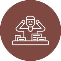 Unorganized Rounded Line Illustration vector