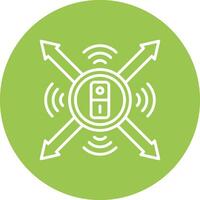Accelerometer Sensor Bold Web Icon vector