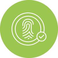 Biometric Recognition Outline Graphic Design vector