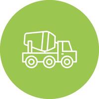 Mixer Truck Simple Line Sketch vector